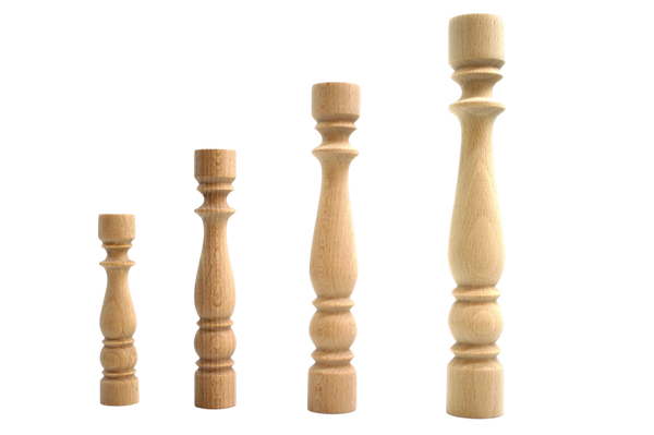 Pyramidensäule / Holzsäule aus Buche - Höhe 90mm / 120mm / 150mm / 180mm / 210mm / 240mm