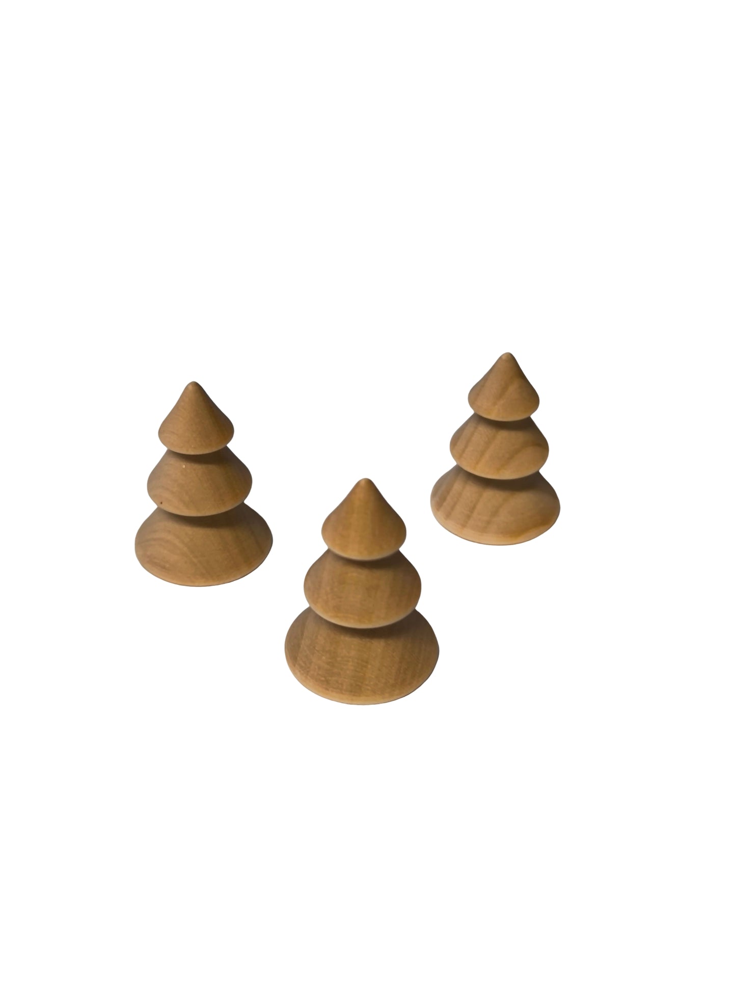 Tanne / Bäumchen gedrechselt aus Buchenholz  32mm Höhe