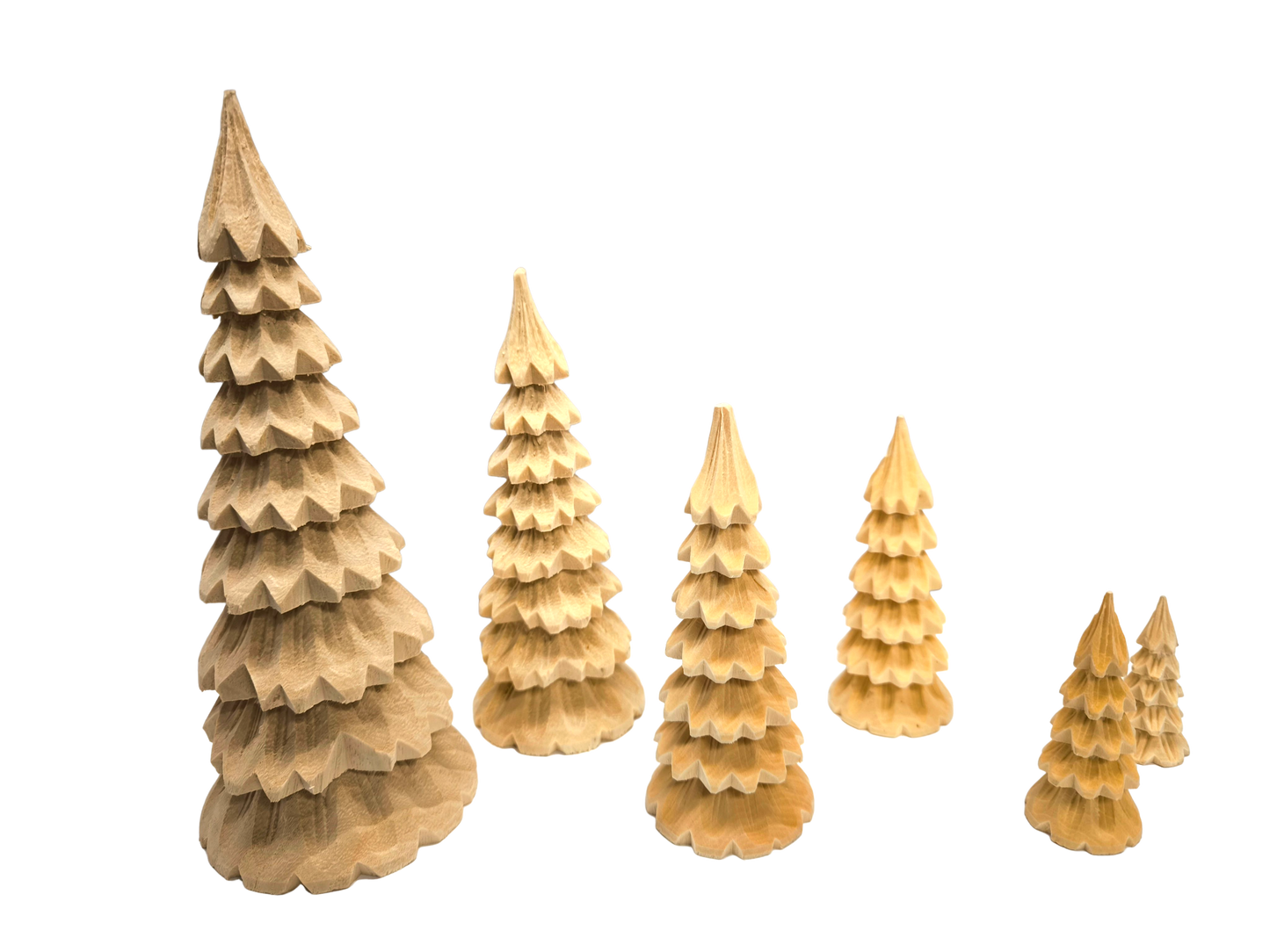 Bäume geschnitzt - verschiedene Größen