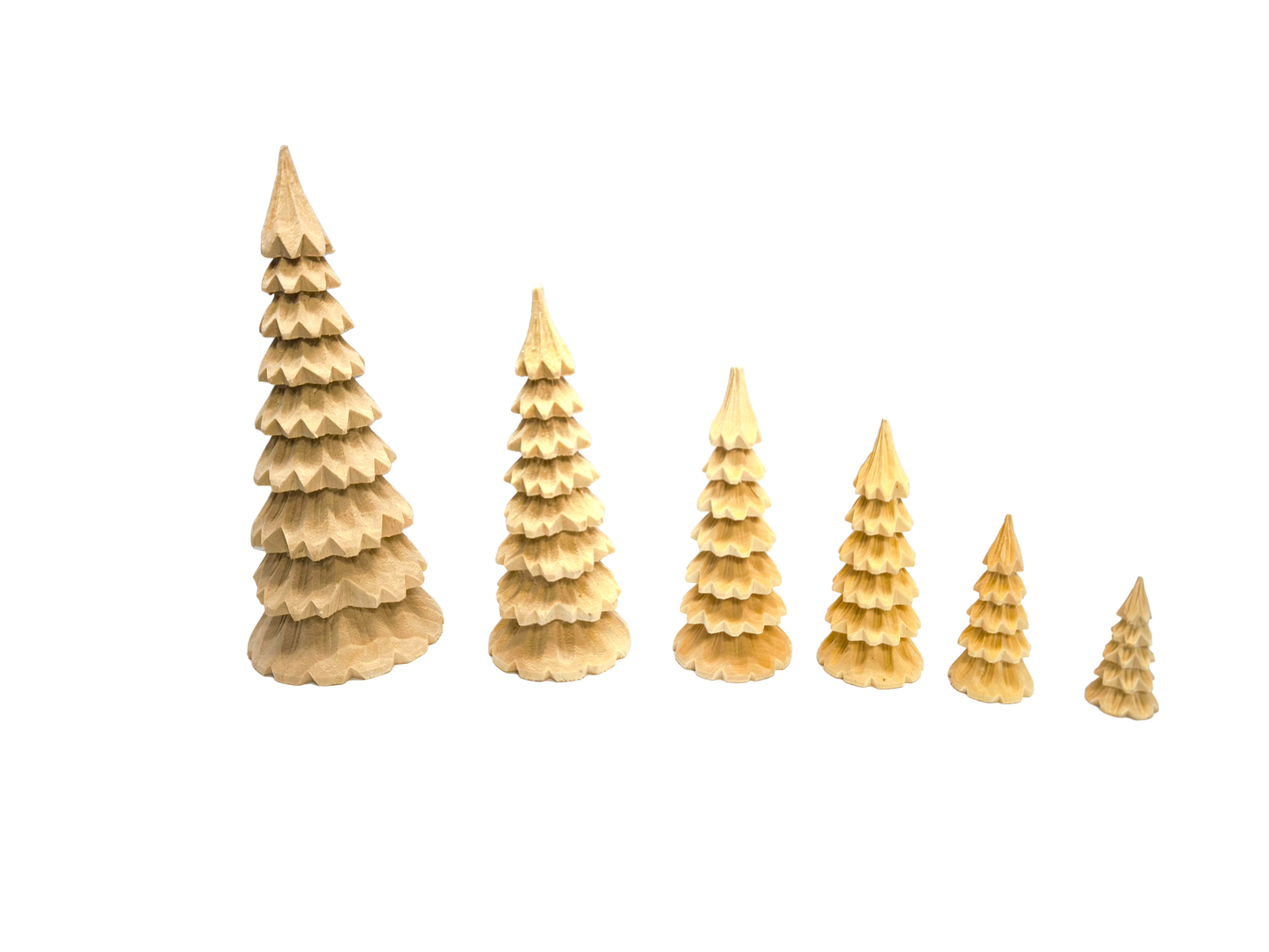 Bäume geschnitzt - verschiedene Größen