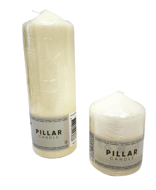 Stumpenkerze rustikal 7cm - zwei verschiedene Längen