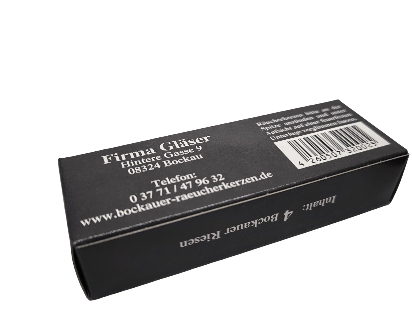 Räucherkerzen Bockau Riesen "Aecht Bucker Raacherkerzle" - Weihrauch - 4 Stück