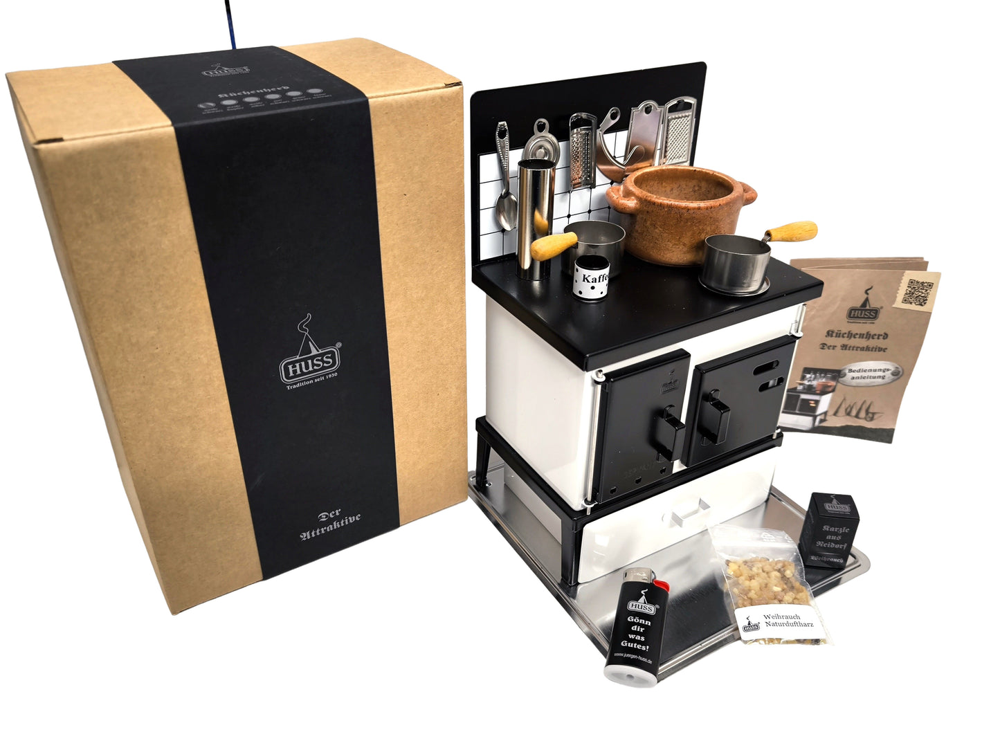 HUSS® Küchenherd „Der Attraktive“ - Blech Räucherofen für Räucherkerzen