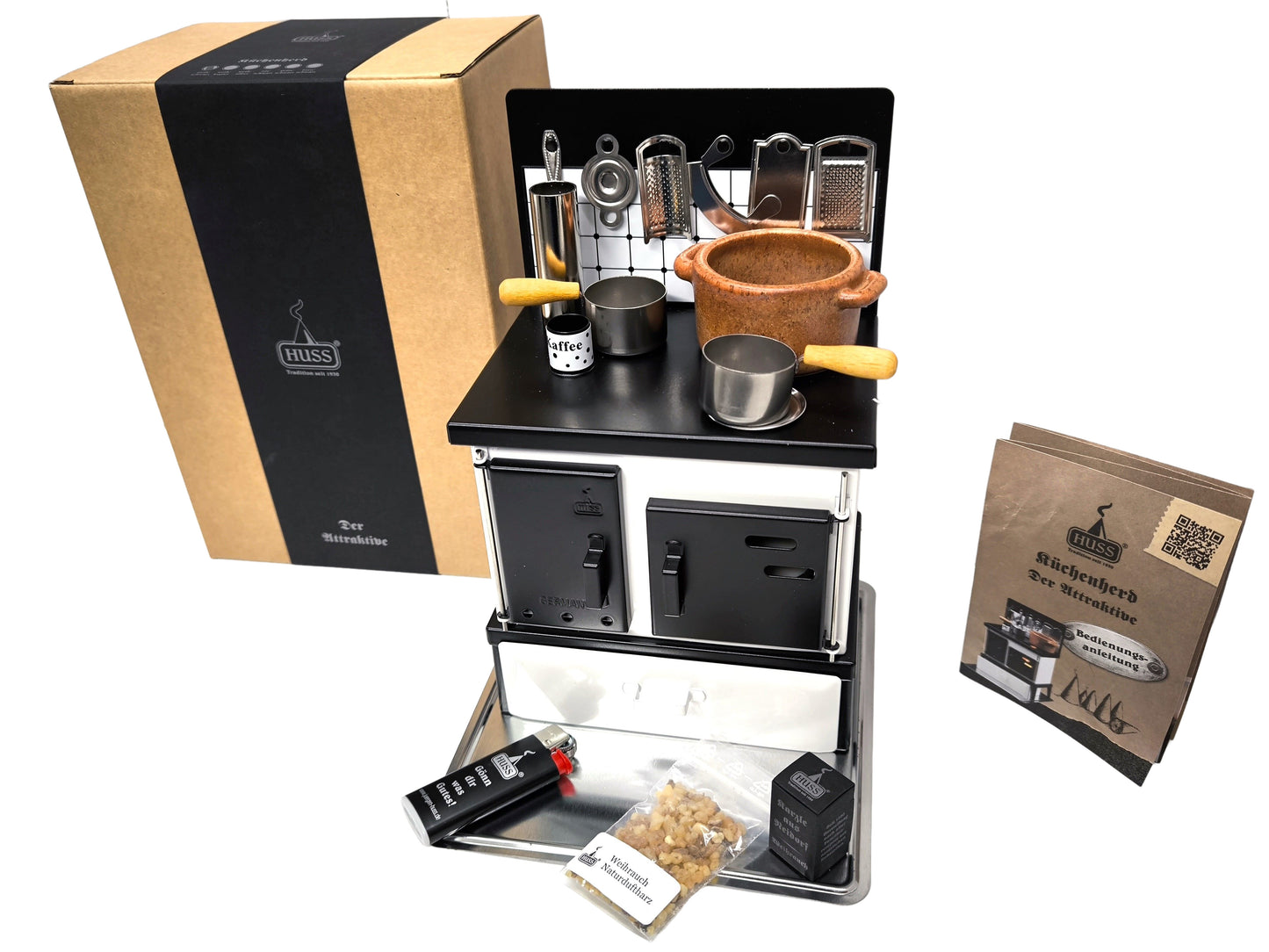 HUSS® Küchenherd „Der Attraktive“ - Blech Räucherofen für Räucherkerzen