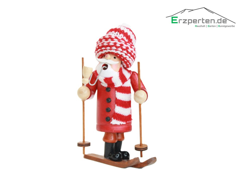 Räuchermann Räucherfigur Skifahrer mit Mütze 14cm