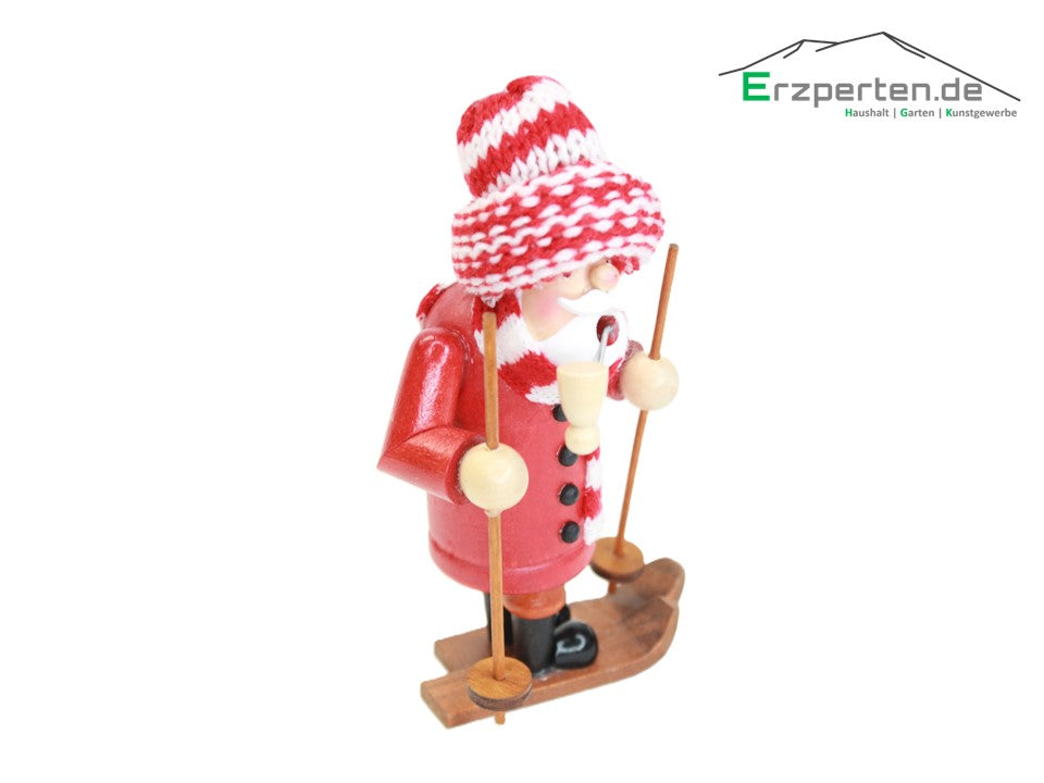 Räuchermann Räucherfigur Skifahrer mit Mütze 14cm