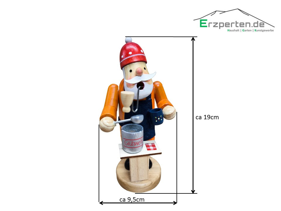 Räuchermann Räucherfigur Glühweinverkäufer 19cm