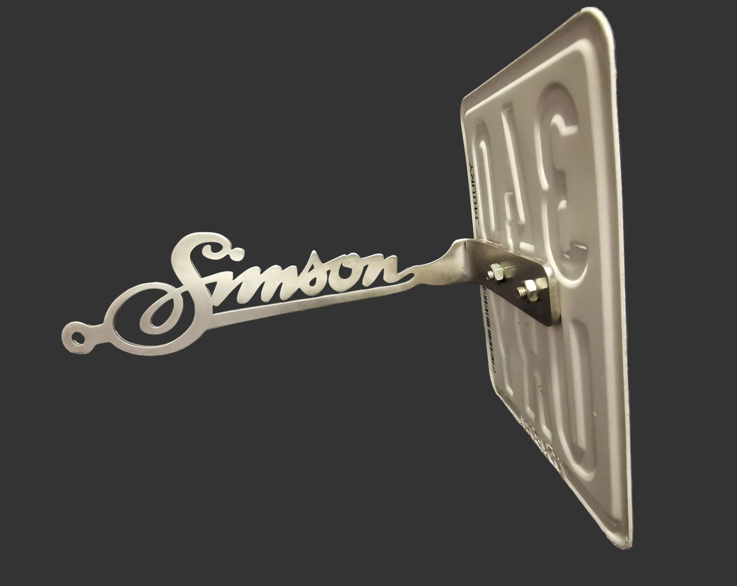 Kennzeichenhalter passend für Simson® SR1 / SR2 aus Edelstahl