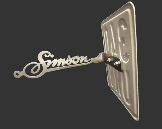 Kennzeichenhalter passend für Simson® SR1 / SR2 aus Edelstahl