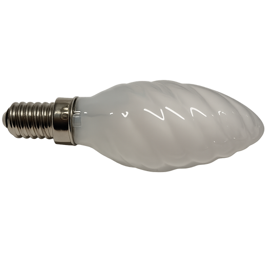 Spitzkerze Tropfenform gedreht matt E14 LED 1W 230V