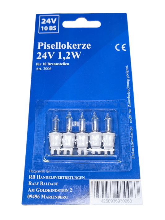 Ersatzlampe Pisellokerze Mini-Beleuchtung LED 24V 1,14W