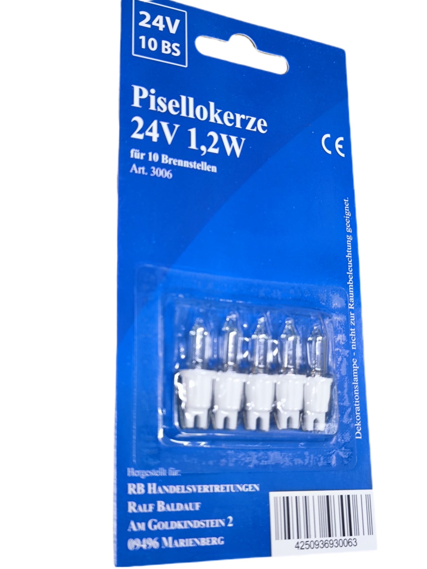 Ersatzlampe Pisellokerze Mini-Beleuchtung LED 24V 1,14W