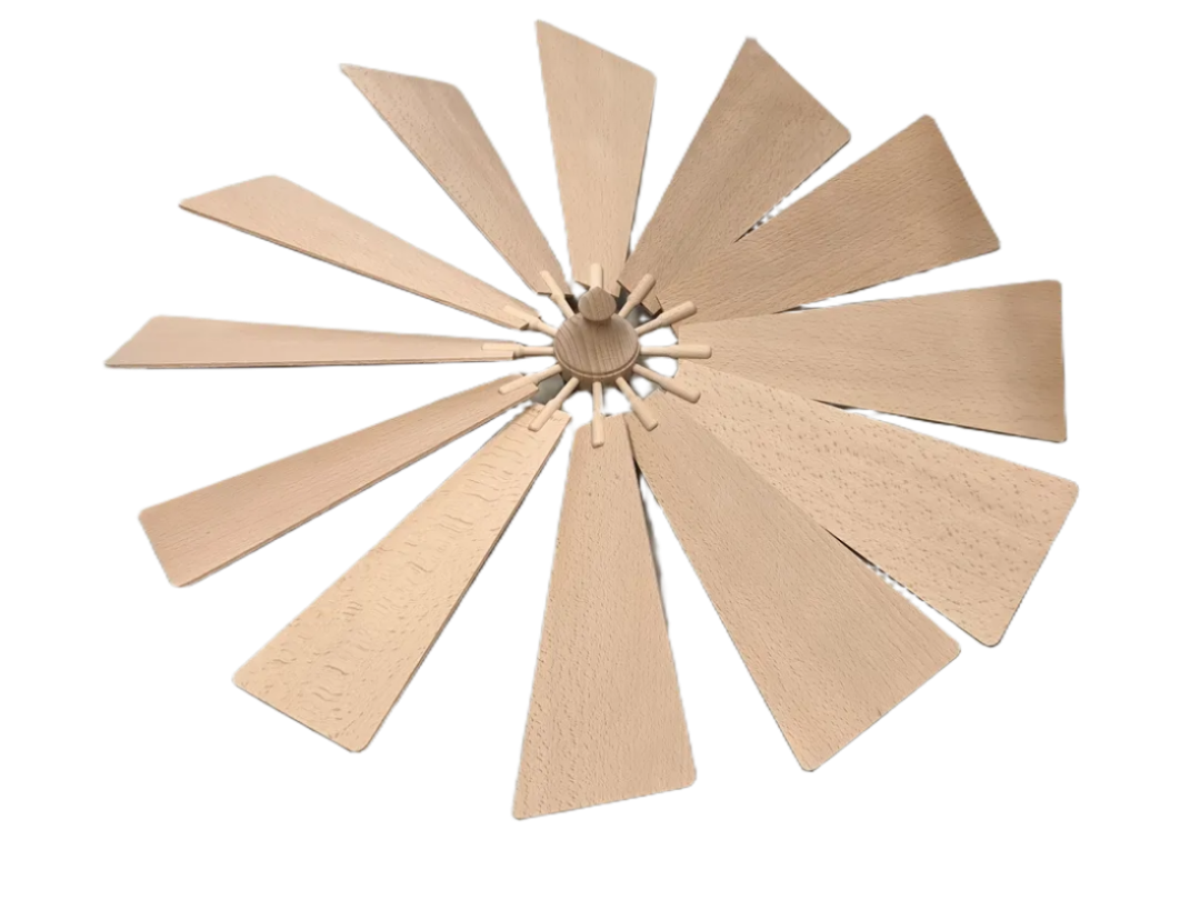 Pyramidenflügelrad / Flügelrad komplett Buche einstellbar - Ø 350mm / Ø 420mm / Ø 540mm / Ø 640mm