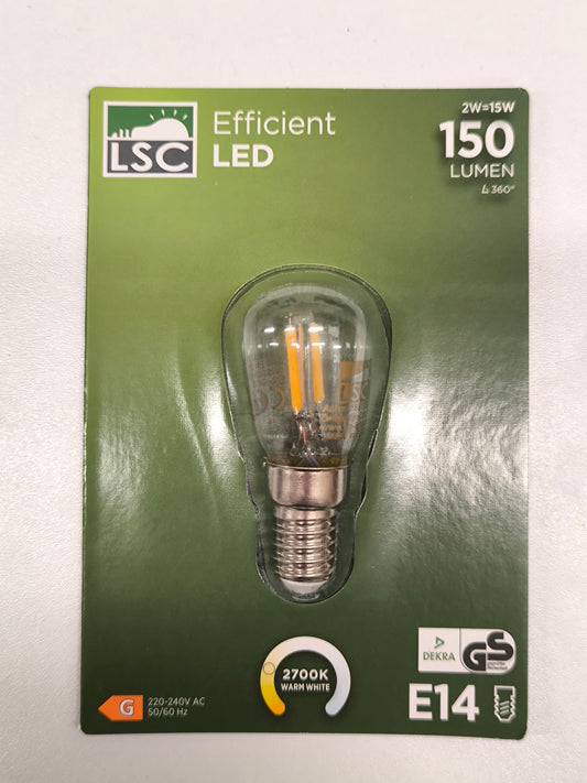 Birnenlampe LED E14 2W (wie 15W) 230V warmweiß