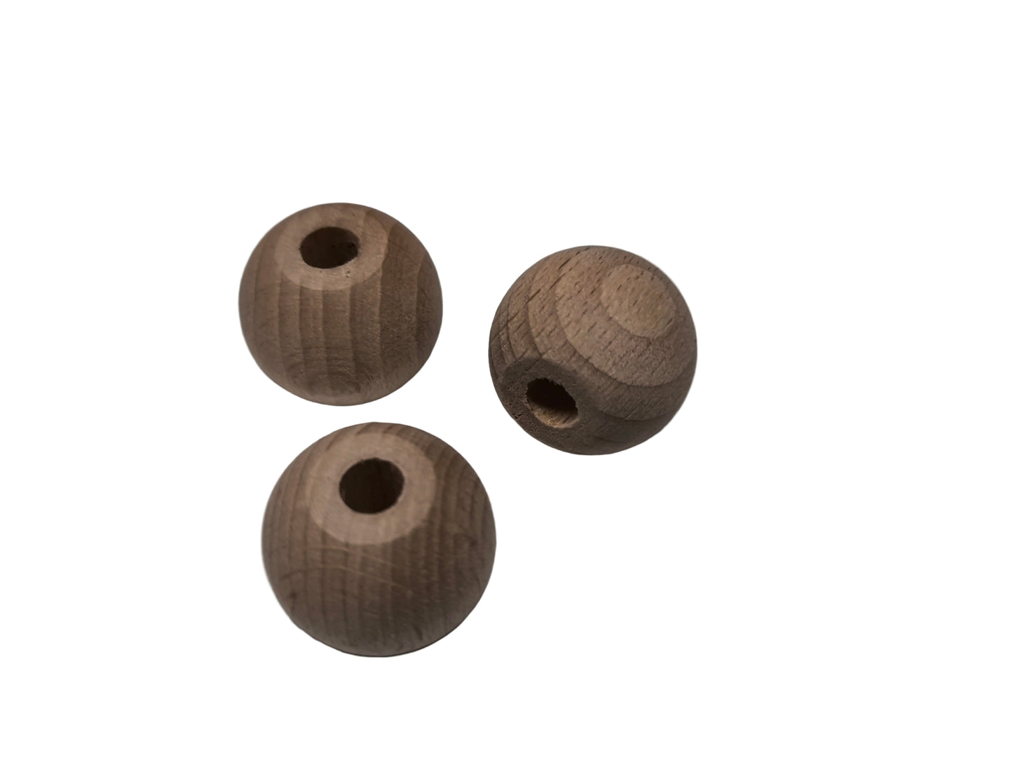 Holzperle / Kugel Buche für Pyramidenwelle - gebohrt 6mm