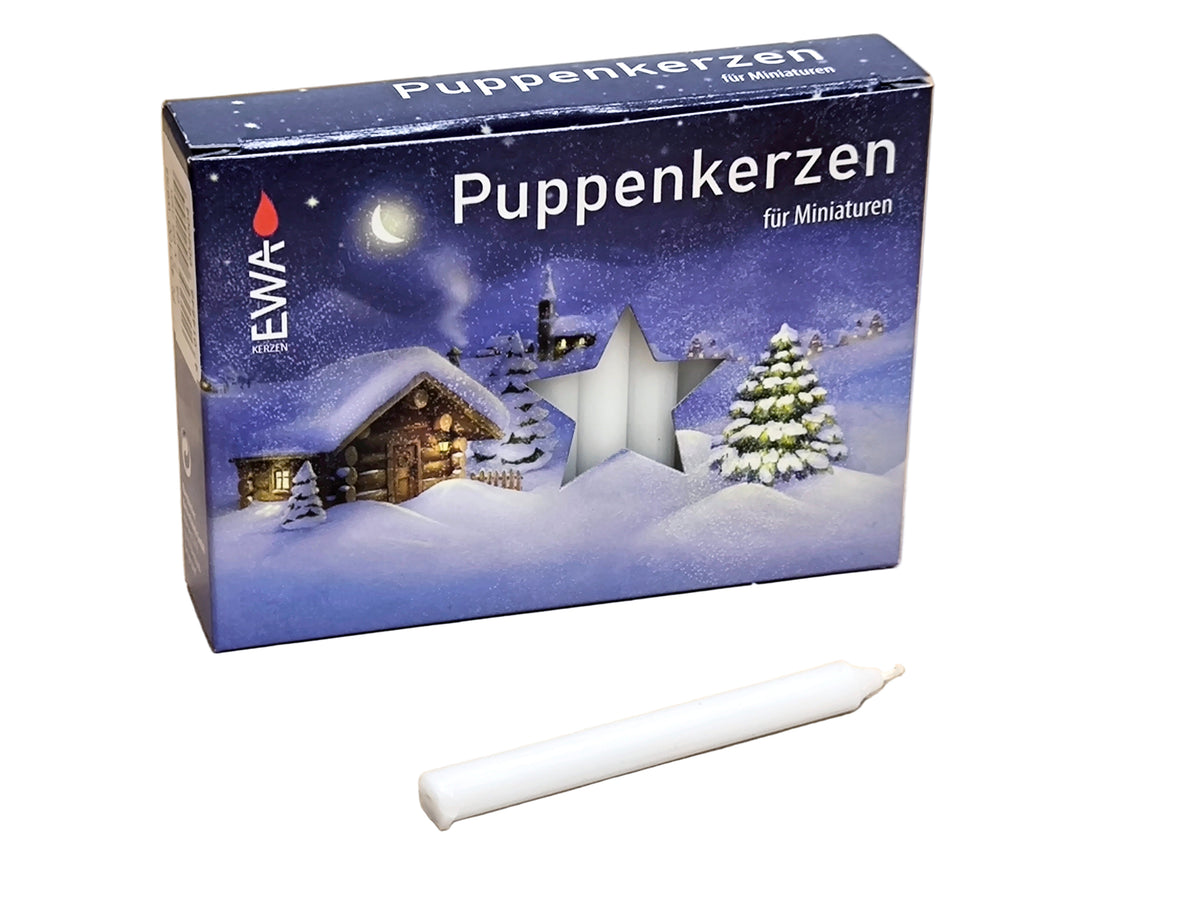 40er Pack hochwertige Puppenkerzen EWA aus Sachsen für Miniaturen –