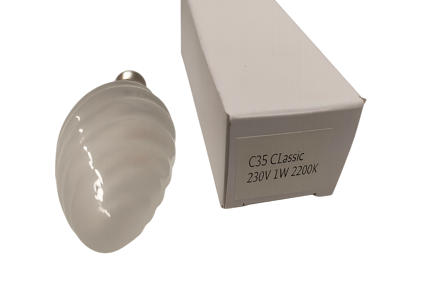 Spitzkerze Tropfenform gedreht matt E14 LED 1W 230V