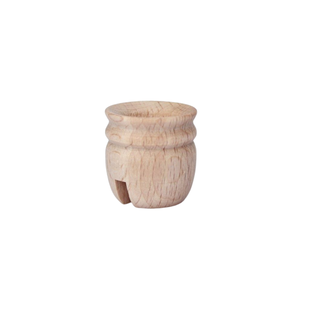 Lichtertülle Buche Ø 14mm - Nut 4mm + gebohrt Ø 5mm - V6