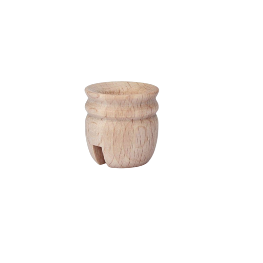 Lichtertülle Buche Ø 14mm - Nut 4mm + gebohrt Ø 5mm - V6