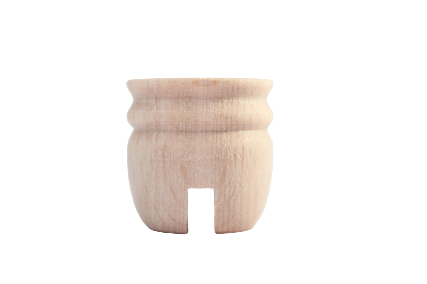Lichtertülle Buche Ø 14mm - Nut 4mm + gebohrt Ø 5mm - V6