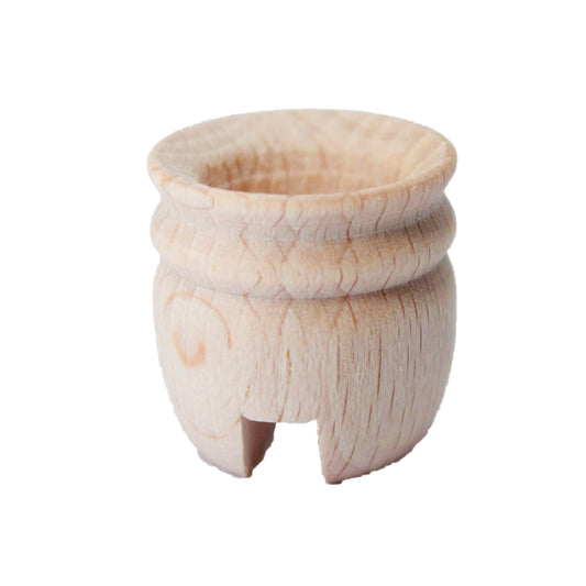 Lichtertülle Buche Ø 14mm - Nut 6mm + gebohrt Ø 5mm - V7