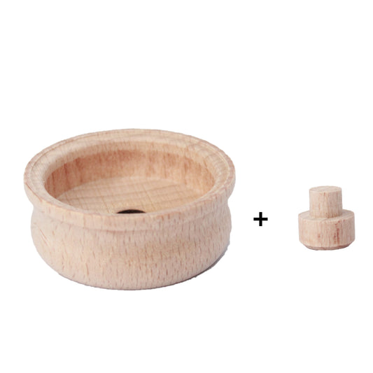 Lichtertülle F3 Buche Ø 42mm für Teelicht inkl. 14mm Adapter