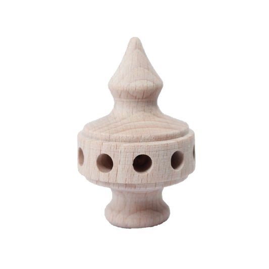 Pyramidenkopf Kirchturm Buche Ø 33mm - 10 Löcher - mittel