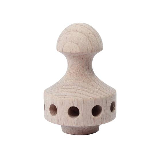 Pyramidenkopf Kuppel Buche Ø 38mm - 10 Löcher - mittel