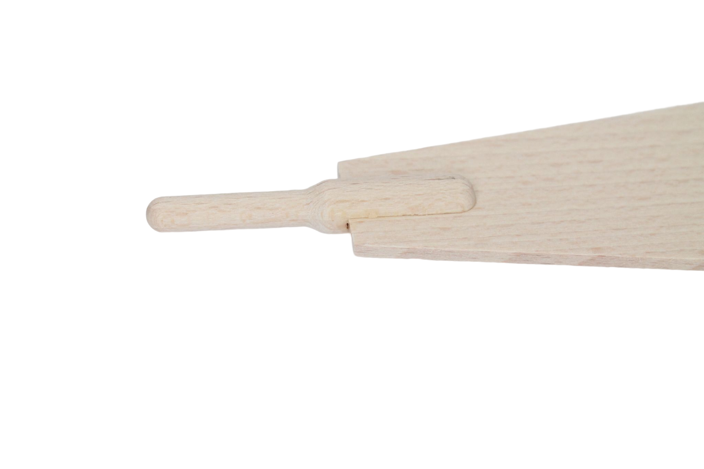 Pyramidenflügel massiv aus Buche 3mm mit Schaft - 5 Größen
