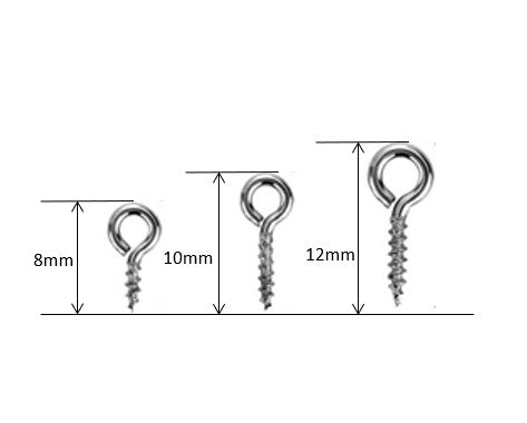 Ringschrauben / Schraubhaken / Ösenschrauben Edelstahl verschiedene Größen - 100er Set