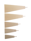 Pyramidenflügel massiv aus Buche 3mm mit Schaft - 5 Größen