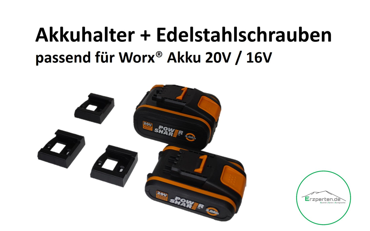 Akkuhalter passend für den Worx® 20V / 16 V Akku